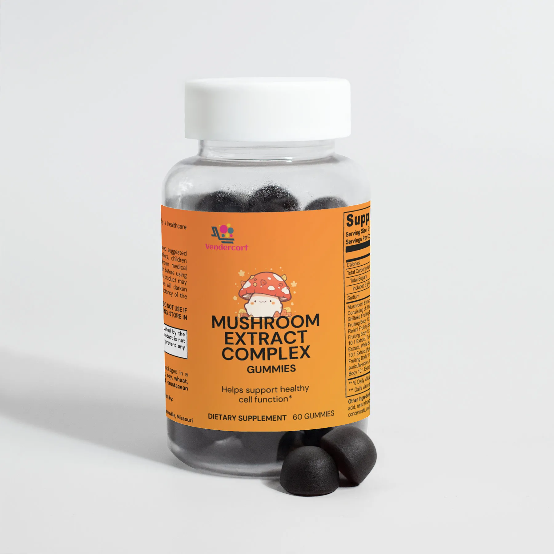 Raspberry Mushroom Gummies Supplement