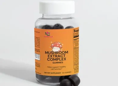 Raspberry Mushroom Gummies Supplement